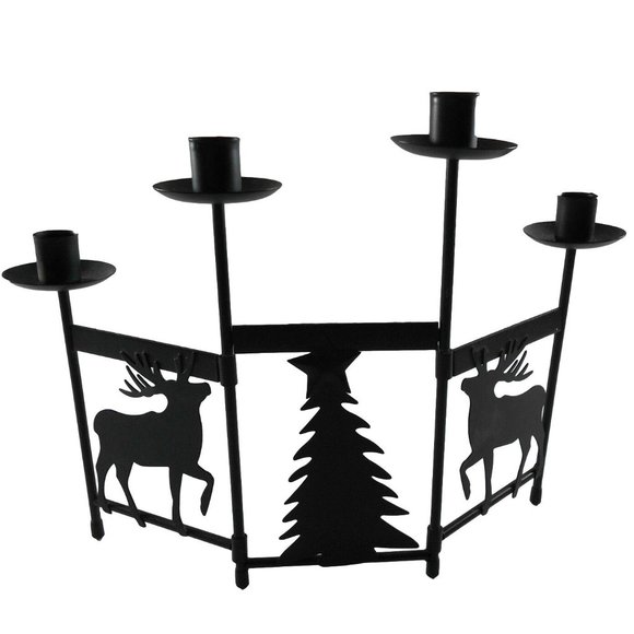 Green Christmas Candelabra Folding - Picture 1 of 6
